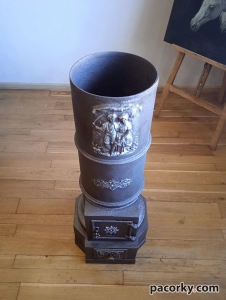 Чавунна грубка "Козак@козачка" h1140mm під дрова 33см